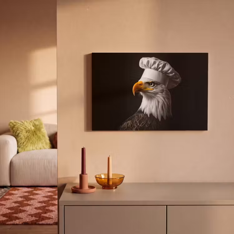 Arend -Amerika - Koksmuts - Vogel - Stoer canvas 2cm klein -sfeer1