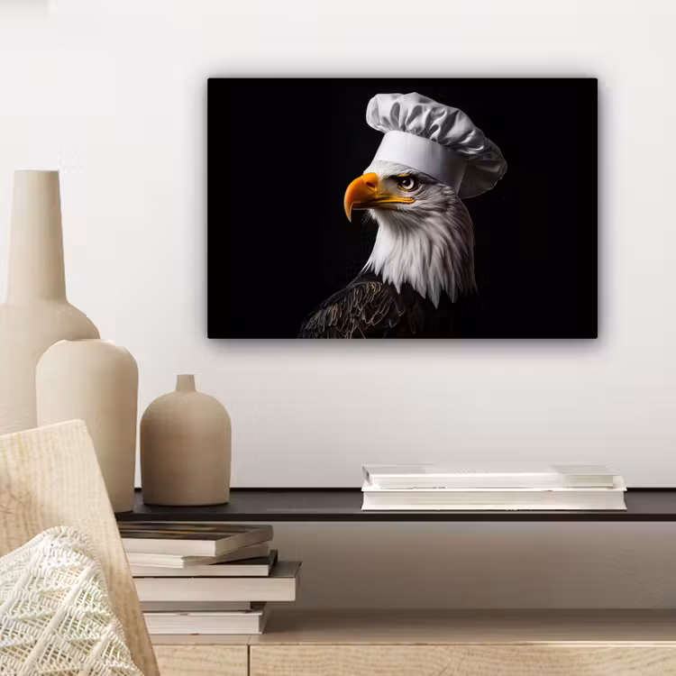 Arend -Amerika - Koksmuts - Vogel - Stoer canvas 2cm klein -closeup_print_DE