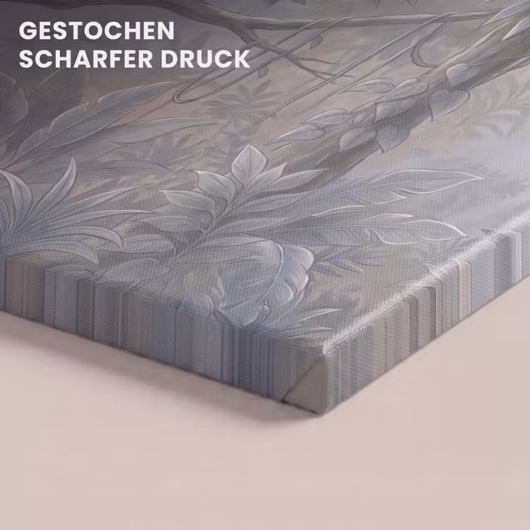 Aap - Boom - Jungle - Natuur - Grijs canvas 2cm klein -closeup_print_DE