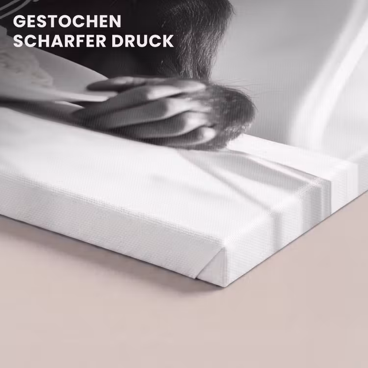 Aap - Spaghetti - Zonnebril - Zwart wit - Cool - Dier canvas 2cm klein -closeup_print_DE