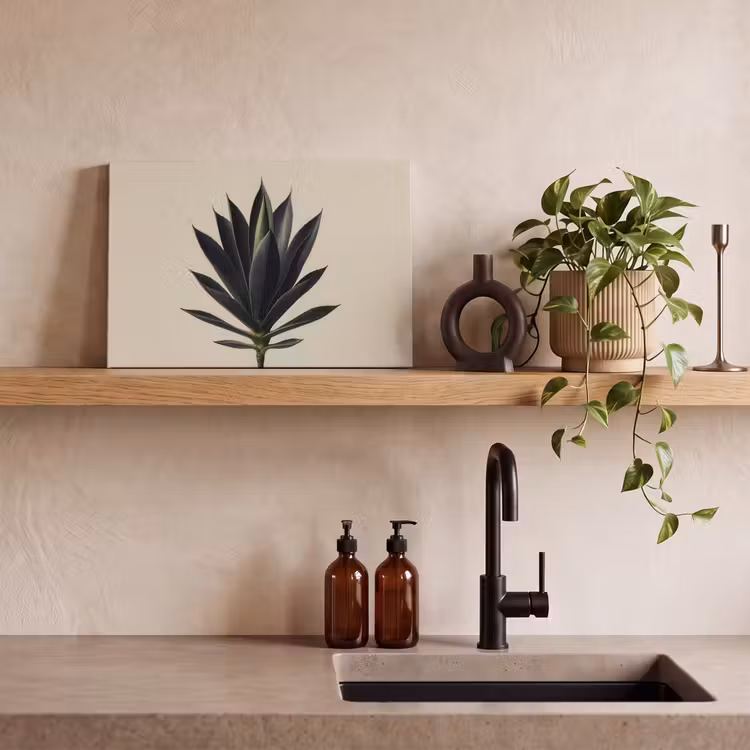 Agaveplant - Symmetrisch - Groen canvas 2cm klein -closeup_print_DE