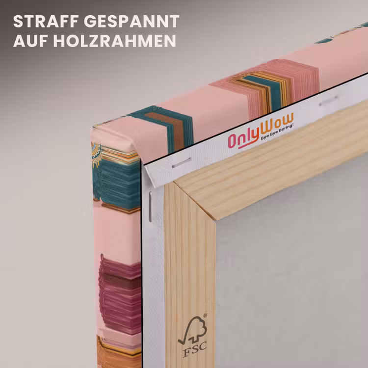 Alpaca's - Patroon - Kleurrijk canvas 2cm klein 34 -uniquesellingpoint_afwerking-onlywow_DE