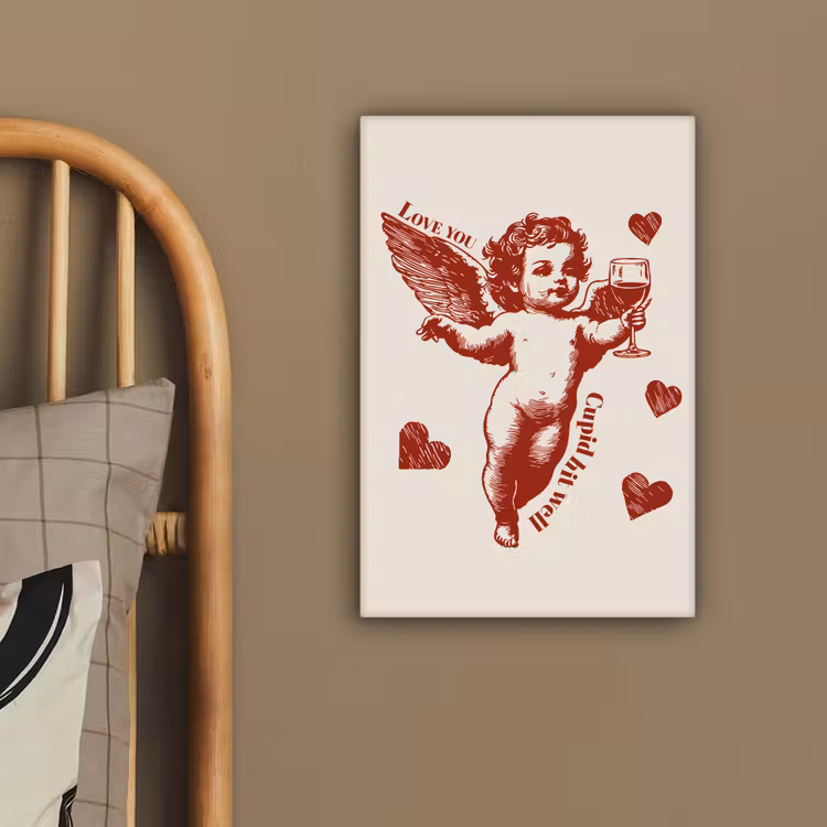 Cupido - Hartjes - Rood - Klassiek canvas 2cm klein -sfeer6