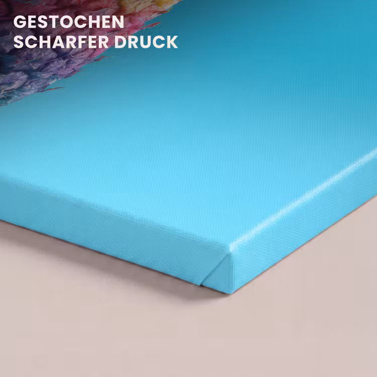 Ananas - Regenboog - Blauw - Popart canvas 2cm klein -uniquesellingpoint_afwerking-onlywow_DE