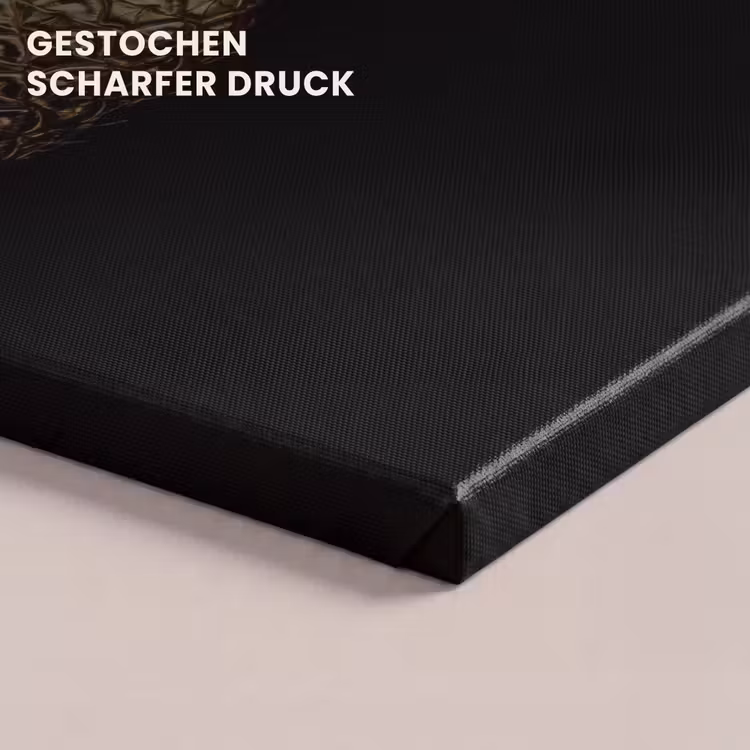 Ananas - Zwart - Goud - Luxe canvas 2cm klein -uniquesellingpoint_afwerking-onlywow_DE