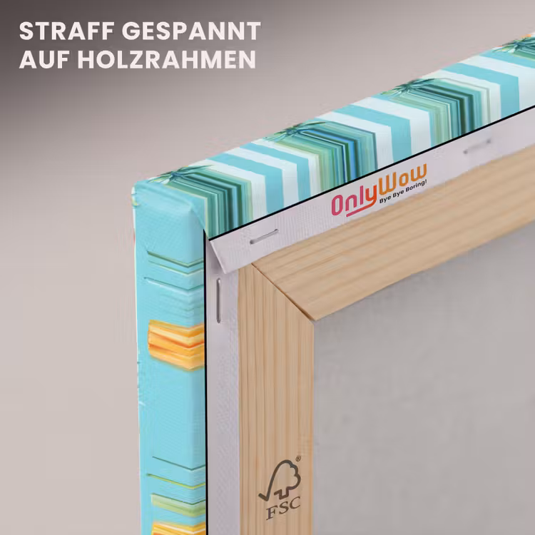 Ananas - Strepen - Groen canvas 2cm klein 34 -uniquesellingpoint_afwerking-onlywow_DE