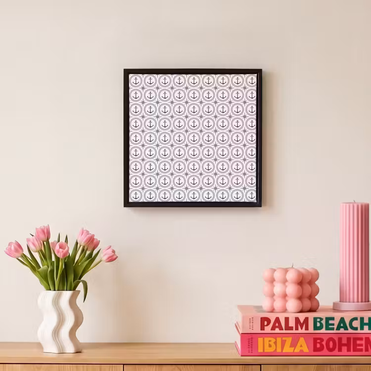 Anker - Haven - Blauw - Wit Canvas met baklijst klein 1124 -atmosphere_sfeer1_global