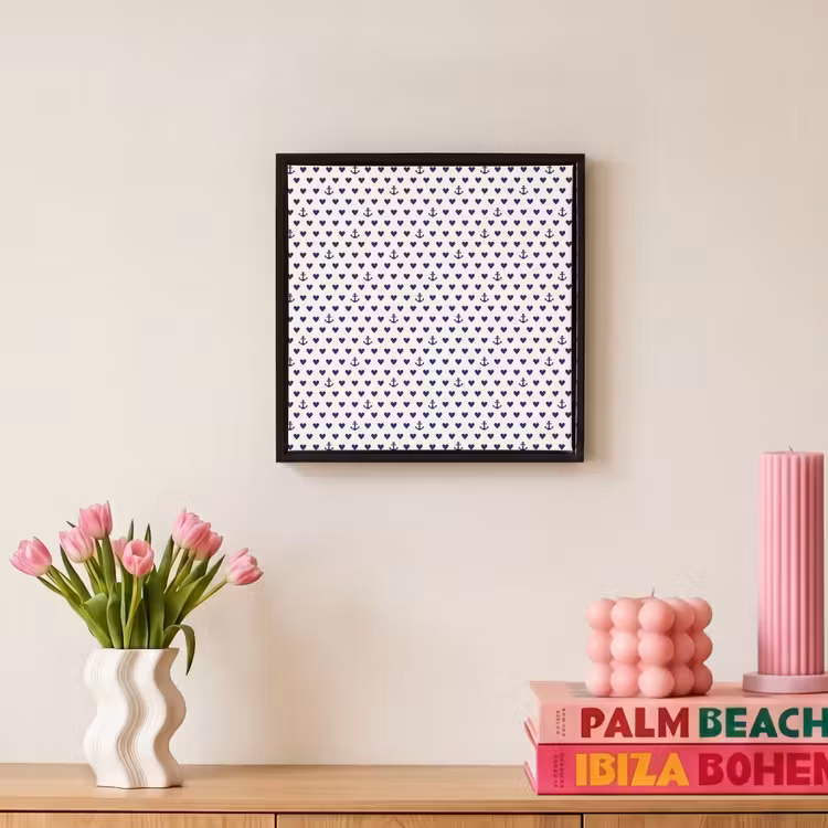 Anker - Hart - Blauw - Wit Canvas met baklijst klein 1124 -atmosphere_sfeer1_global