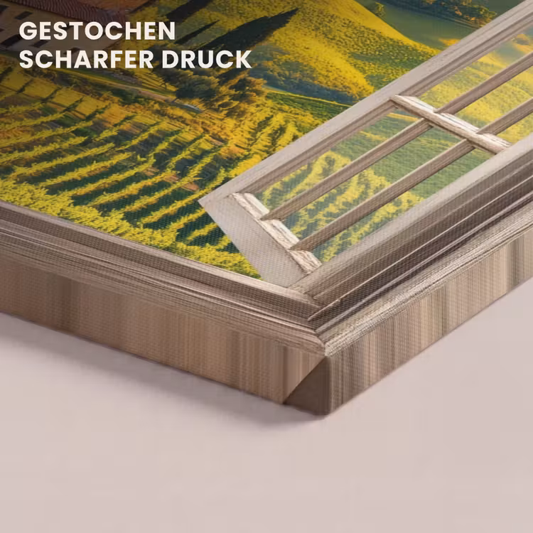 Doorkijk - Toscane - Uitzicht - Landschap - Zomer canvas 2cm klein -closeup_print_DE