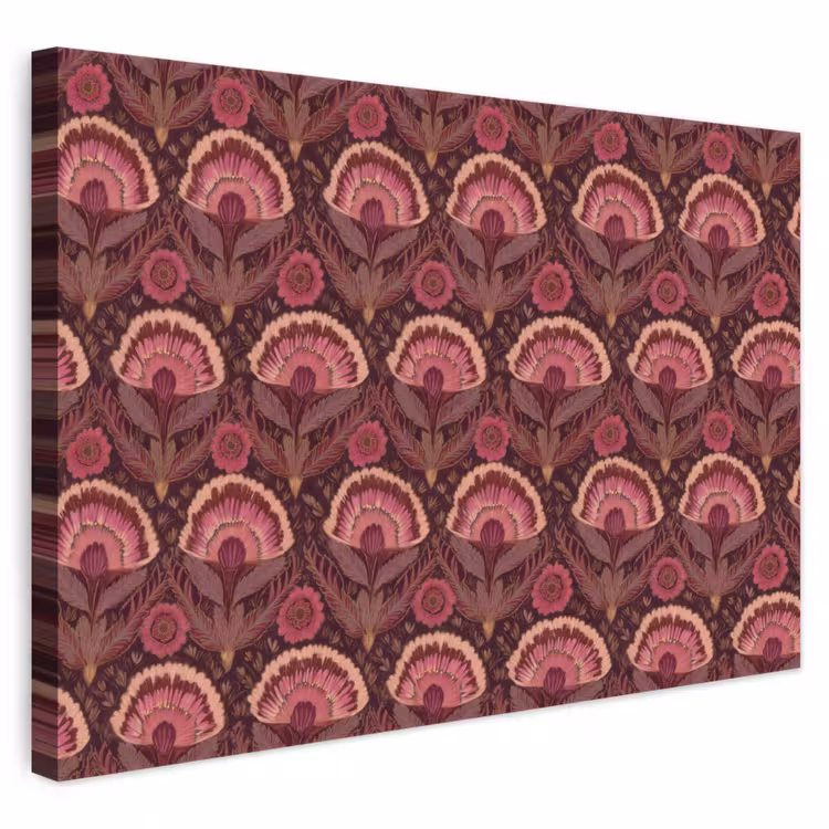 Antiek - Bloemen - Kleurrijk canvas 2cm klein 34 -3d