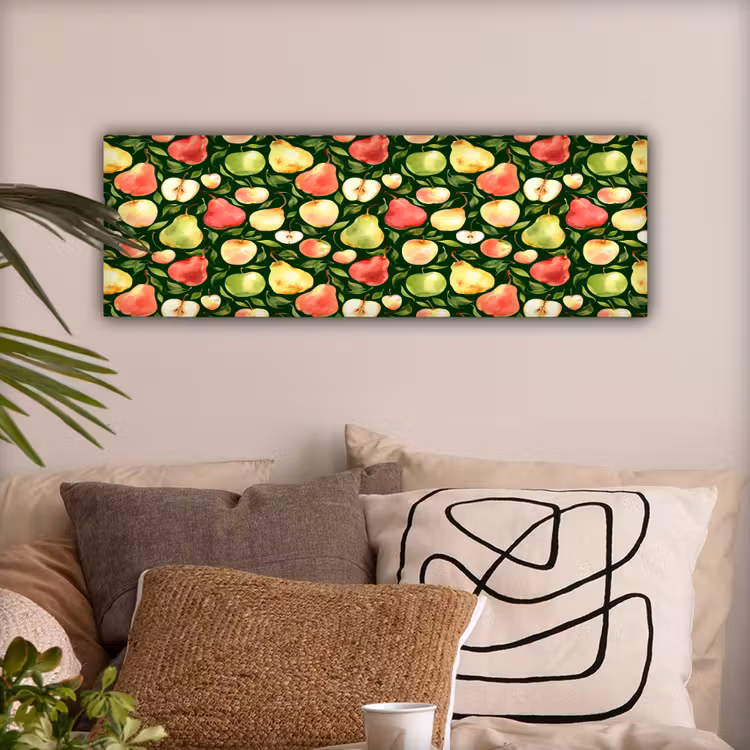 Appels - Peren - Fruit - Groen canvas 2cm klein 828 -sfeer1