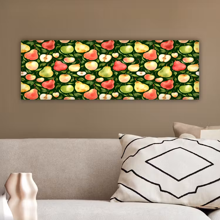Appels - Peren - Fruit - Groen canvas 2cm klein 828 -sfeer3