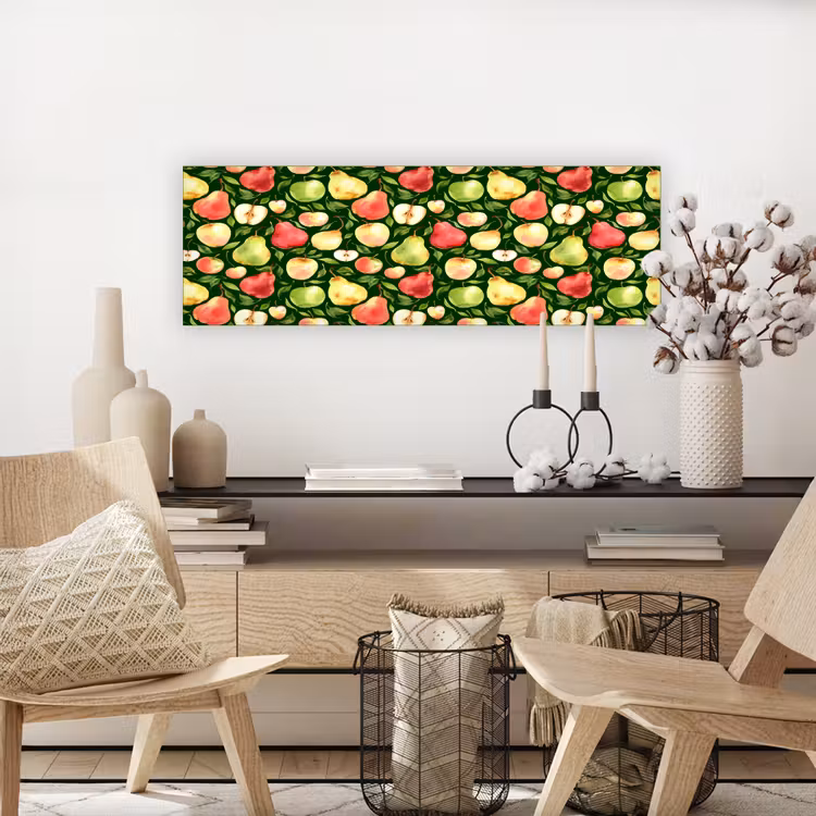 Appels - Peren - Fruit - Groen canvas 2cm klein 828 -sfeer6