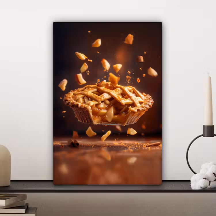 Appel - Taart - Warm - Eten canvas 2cm klein -closeup_print_DE