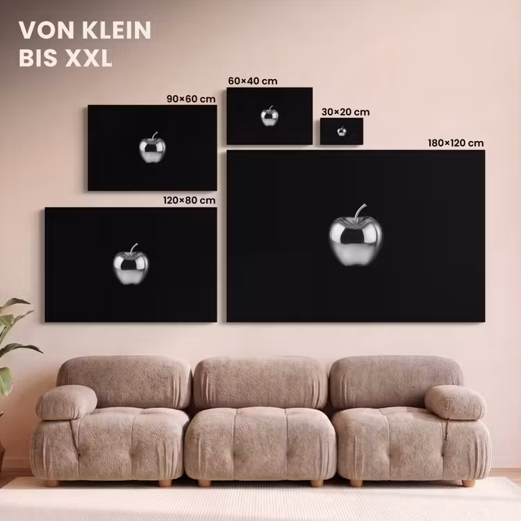 Appel - Metallic - Symmetrisch canvas 2cm klein -Xsfeer8_DE