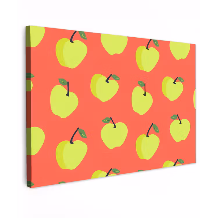 Appels - Modern - Groen canvas 2cm klein 34 -z3d