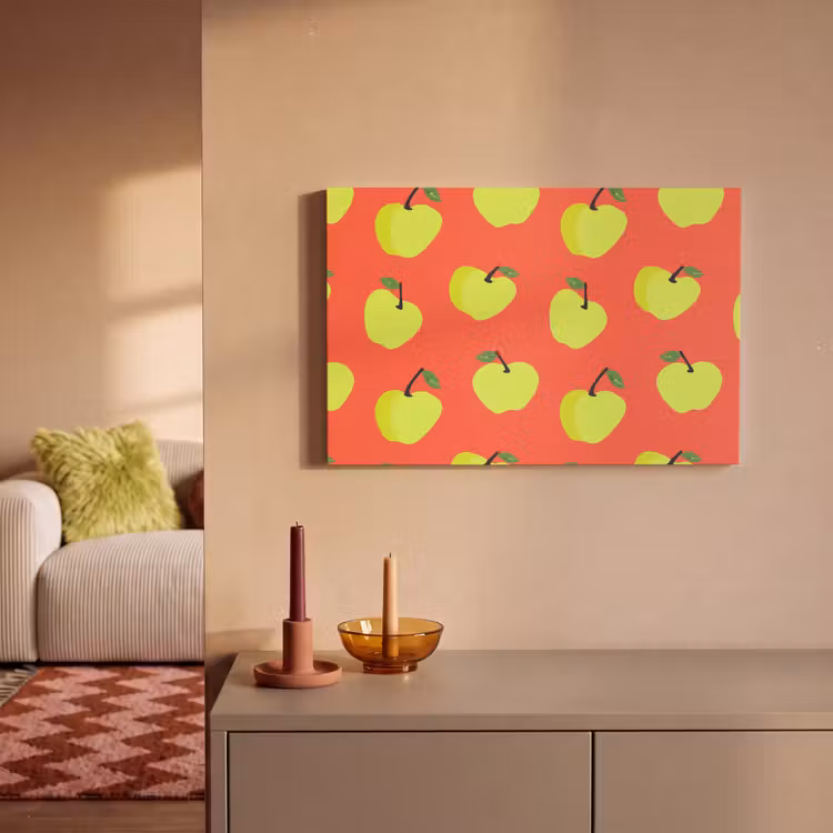 Appels - Modern - Groen canvas 2cm klein 34 -sfeer1