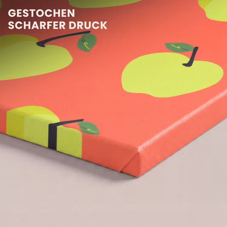 Appels - Modern - Groen canvas 2cm klein 34 -uniquesellingpoint_afwerking-onlywow_DE