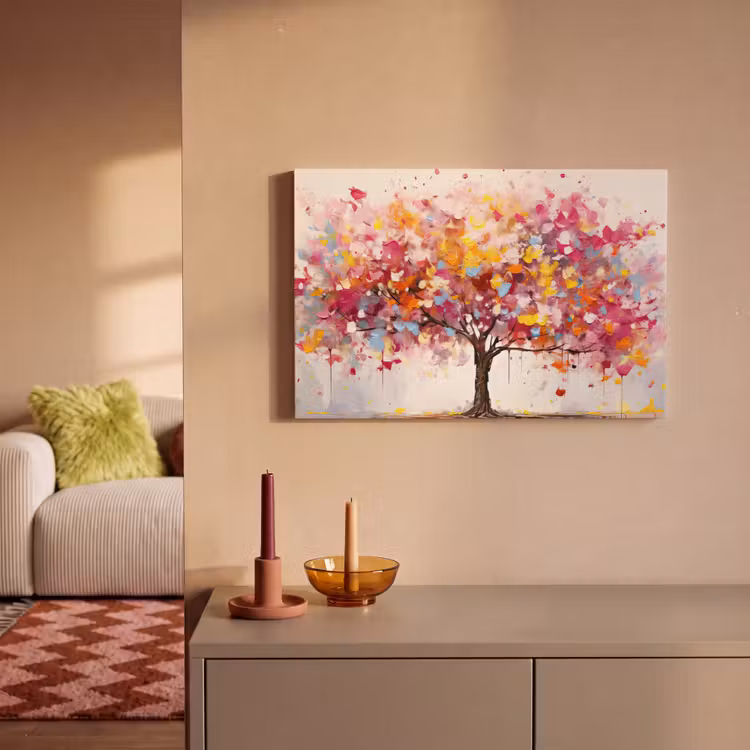 Aquarel - Boom - Kunst - Abstract canvas 2cm klein -sfeer1