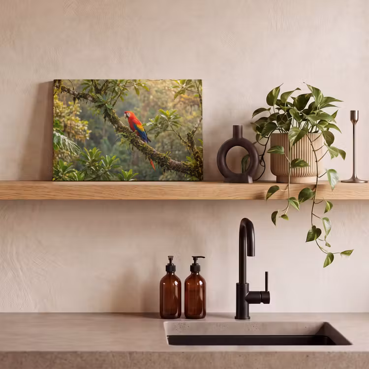 Ara - Jungle - Rood canvas 2cm klein -sfeer3