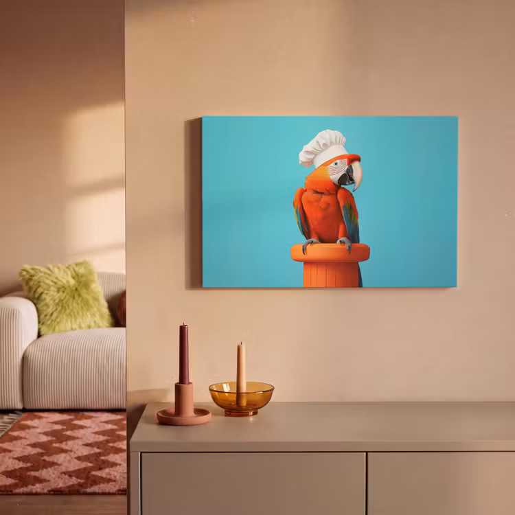 Ara - Koksmuts - Sokkel - Grappig canvas 2cm klein -sfeer1