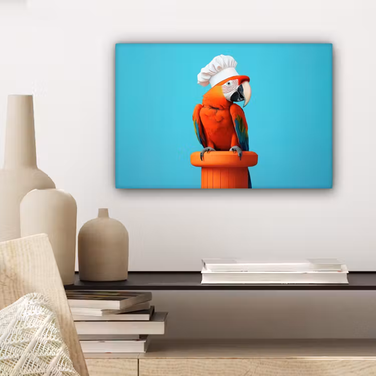 Ara - Koksmuts - Sokkel - Grappig canvas 2cm klein -closeup_print_DE