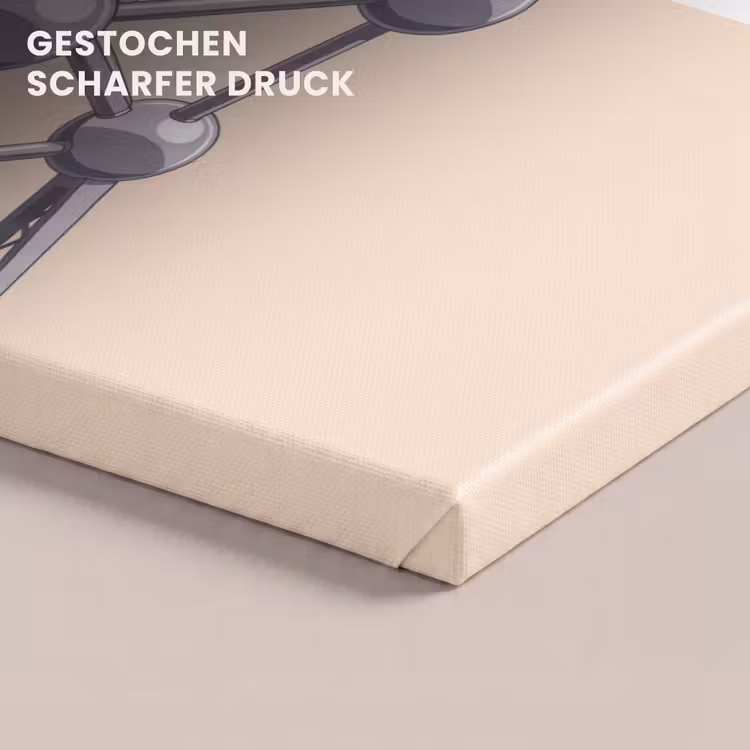 Architectuur - Geometrie - Stad - Modern - Grijs canvas 2cm klein -closeup_print_DE
