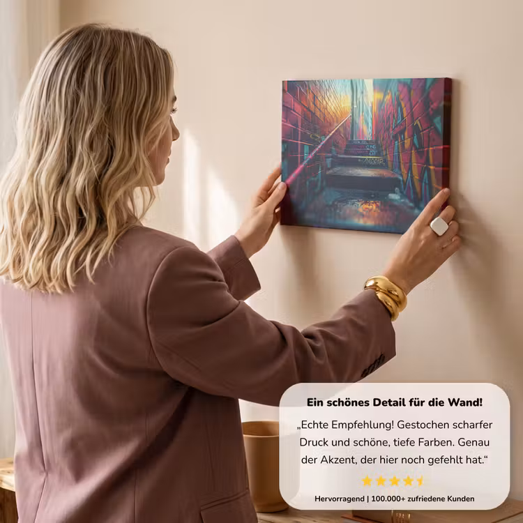 Architectuur - Neon - Trap - Graffiti canvas 2cm klein -sfeer3