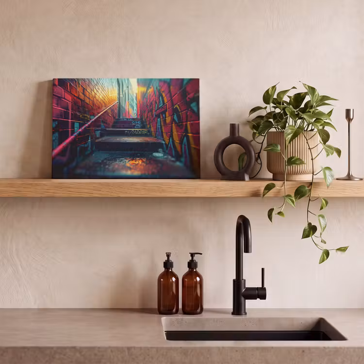 Architectuur - Neon - Trap - Graffiti canvas 2cm klein -sfeer6