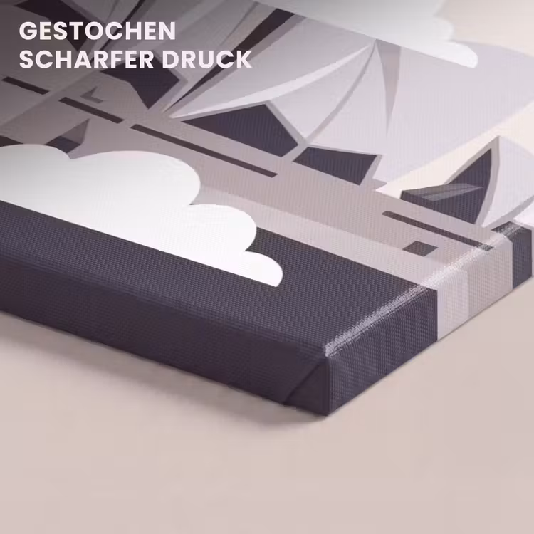 Architectuur - Stadsgezicht - Modern - Grijs - Oranje canvas 2cm klein -closeup_print_DE