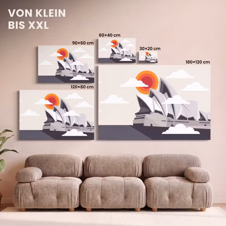 Architectuur - Stadsgezicht - Modern - Grijs - Oranje canvas 2cm klein -Xsfeer8_DE