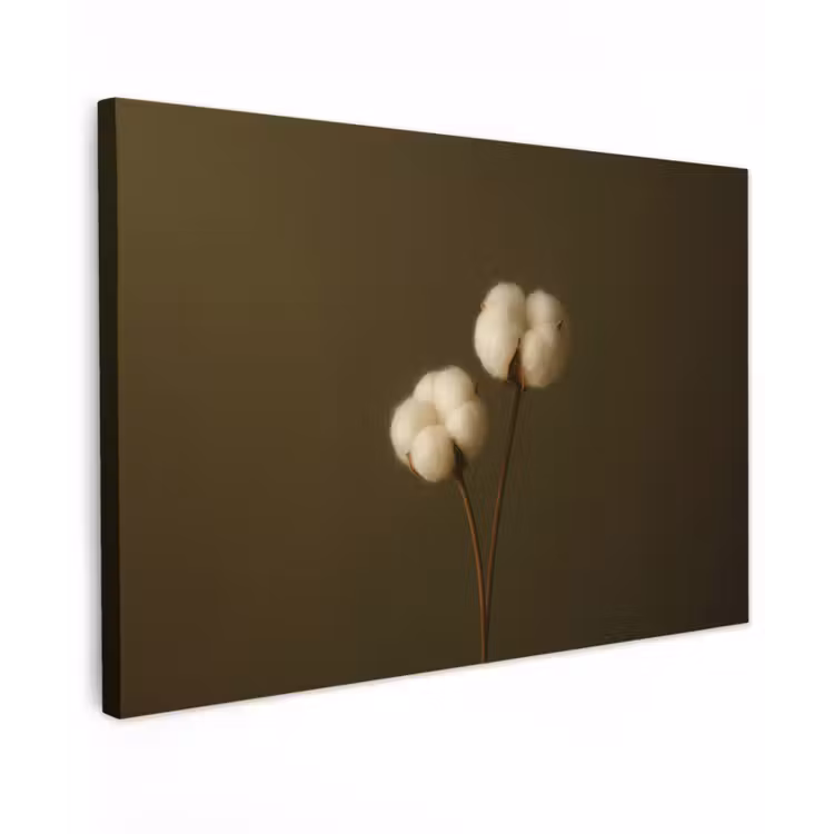 Takken - Katoen - Wit - Bollen canvas 2cm klein -z3d