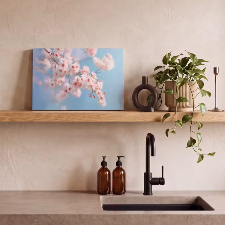 Takken - Bloesems - Roze canvas 2cm klein -sfeer6