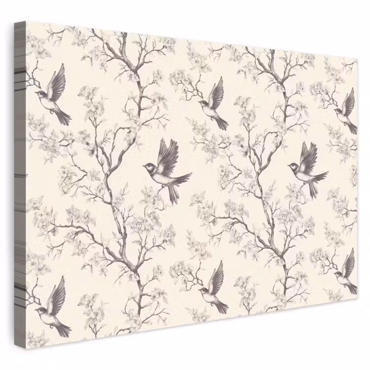 Takken - Vogels - Beige canvas 2cm klein 34 -3d