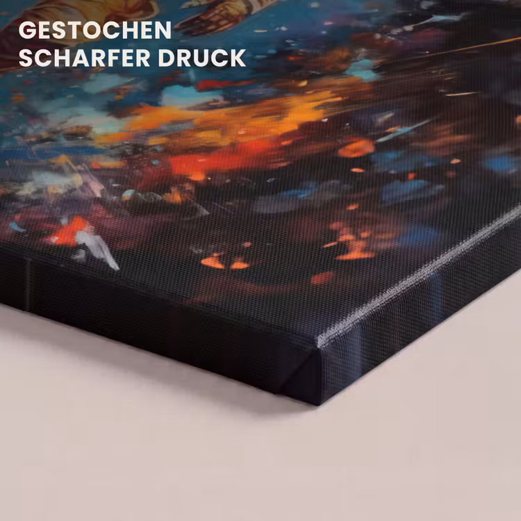 Astronaut - Graffiti - Ruimte - Neon canvas 2cm klein -uniquesellingpoint_afwerking-onlywow_DE