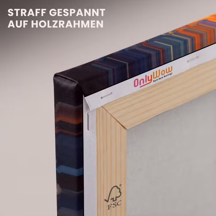 Astronaut - Neon - Oranje - Ruimte canvas 2cm klein -uniquesellingpoint_afwerking-onlywow_DE