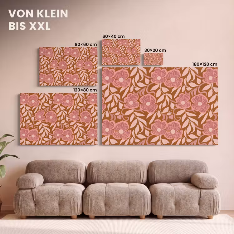 Sfeer - Bloemen - Roze canvas 2cm klein 34 -Xsfeer8_DE