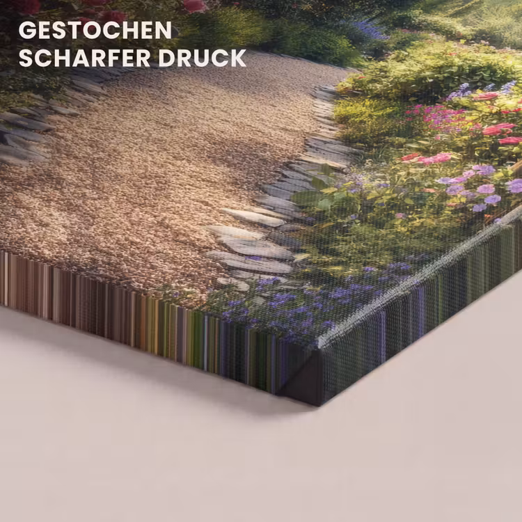 Doorkijk - Landschap - Bloemen - Tuinboog - Natuur canvas 2cm klein -uniquesellingpoint_afwerking-onlywow_DE