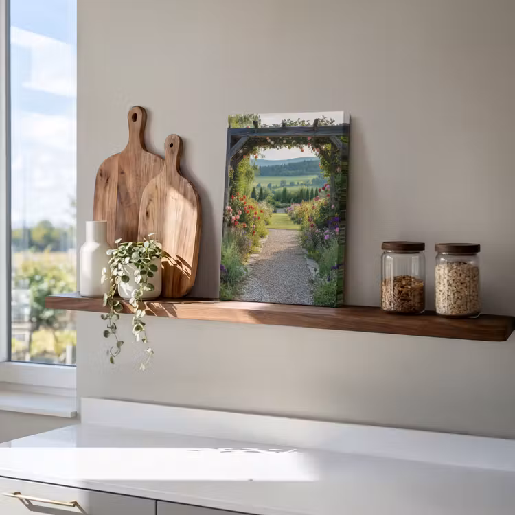 Doorkijk - Landschap - Natuur - Tuinboog - Bloemen canvas 2cm klein -closeup_print_DE