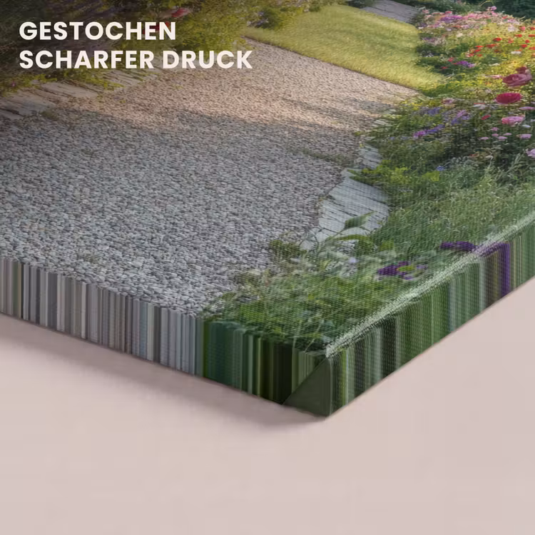 Doorkijk - Landschap - Natuur - Tuinboog - Bloemen canvas 2cm klein -uniquesellingpoint_afwerking-onlywow_DE