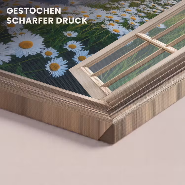 Doorkijk - Landschap - Raam - Water - Zonsondergang canvas 2cm klein -closeup_print_DE