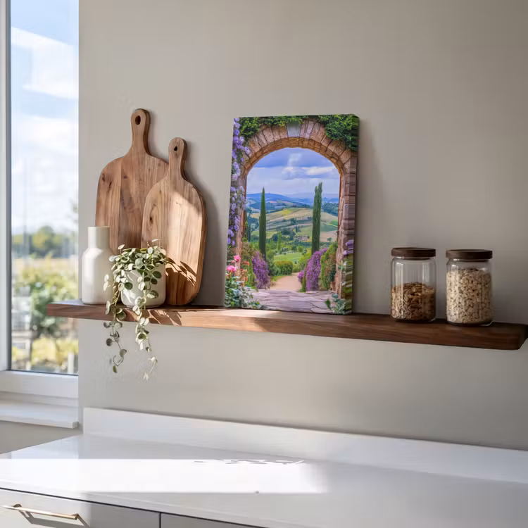 Doorkijk - Toscane - Landschap - Poort canvas 2cm klein -closeup_print_DE