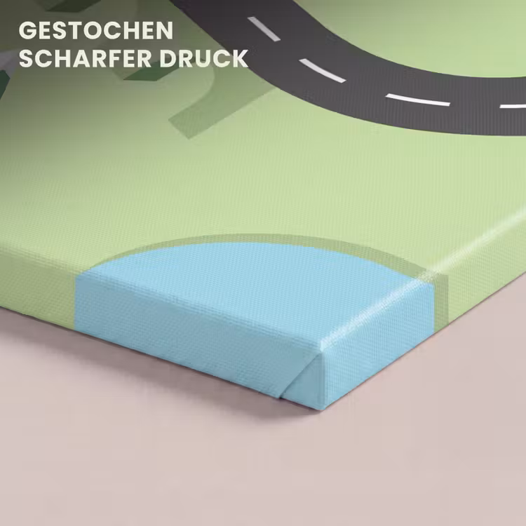 Auto - Bergweg - Natuur - Illustratie canvas 2cm klein -closeup_print_DE