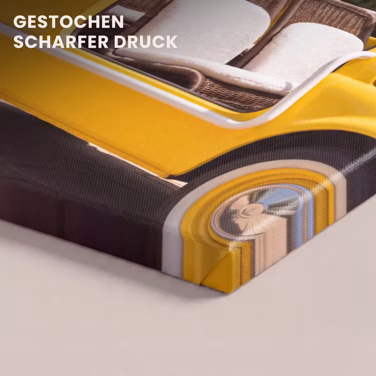 Auto - Picknick - Zomer - Geel canvas 2cm klein -closeup_print_DE