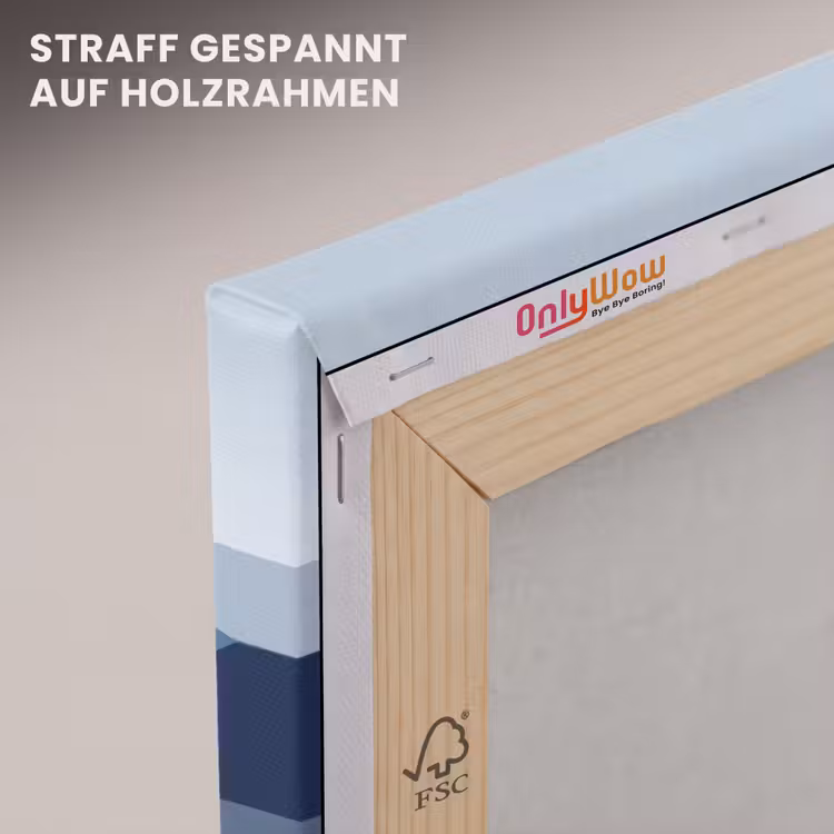 Auto - Meer - Bergen - Blauw canvas 2cm klein -uniquesellingpoint_afwerking-onlywow_DE