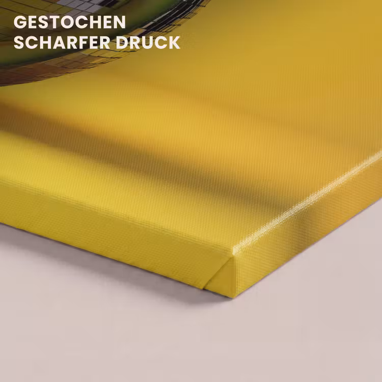 Avocado - Discobal - Geel - Glitter canvas 2cm klein -closeup_print_DE