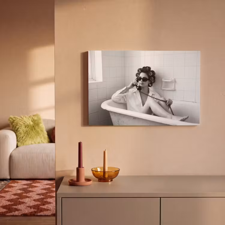 Bad - Vrouw - Zwart - Wit canvas 2cm klein -sfeer1
