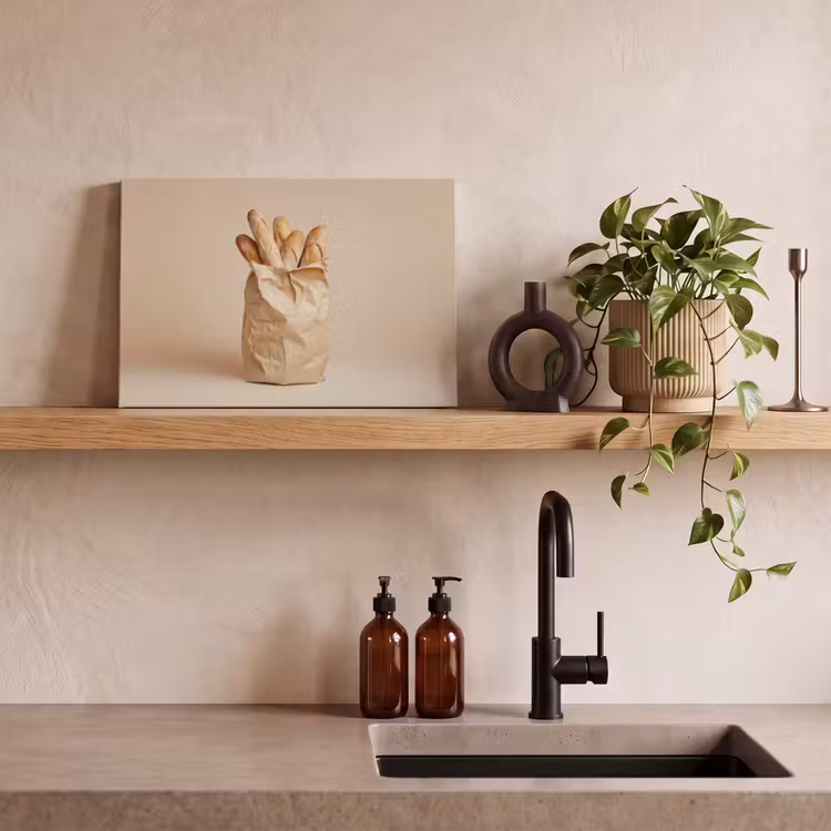 Baguette - Brood - Stokbrood - Beige canvas 2cm klein -sfeer3