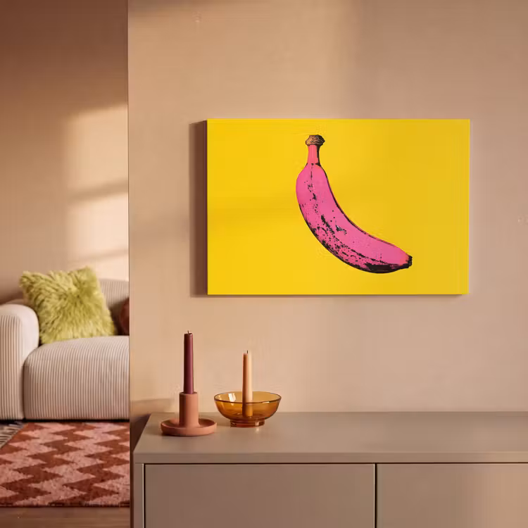 Banaan - Grafisch - Geel canvas 2cm klein -sfeer1