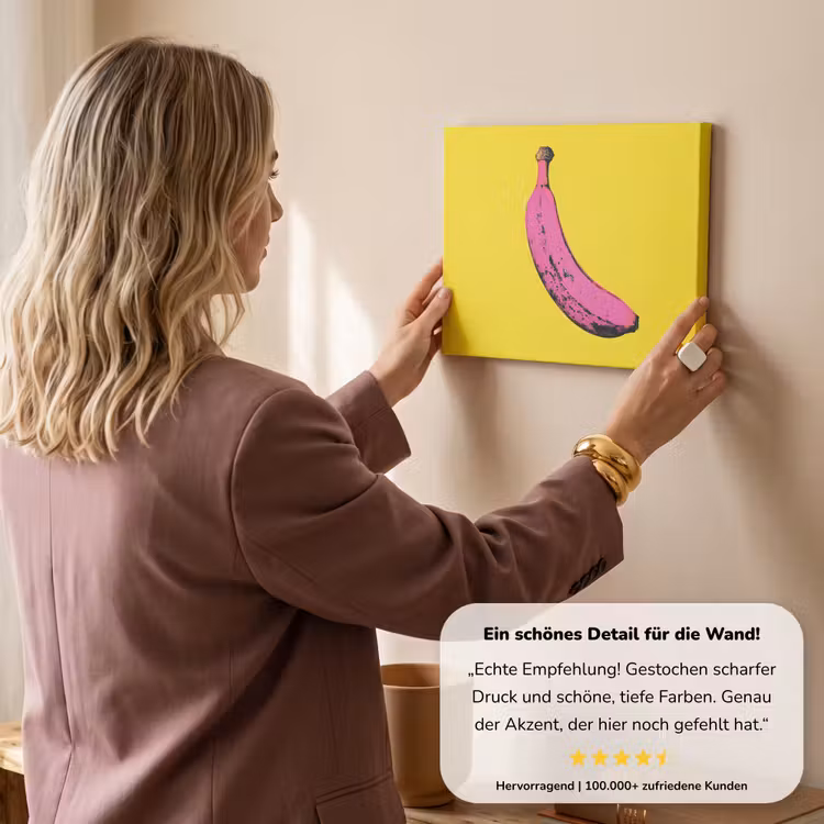 Banaan - Grafisch - Geel canvas 2cm klein -sfeer3